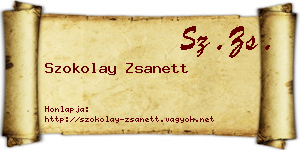 Szokolay Zsanett névjegykártya